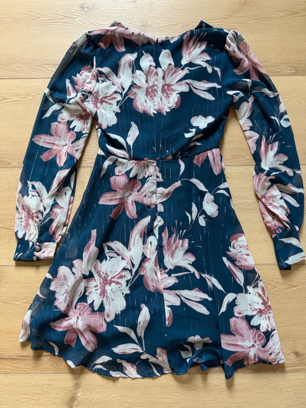 Lulus Teal Floral Mini Dress - Picture 5 of 7